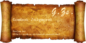 Gombos Zsigmond névjegykártya